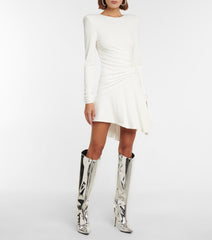 Silver High Fashion Metallic Knee High Boots