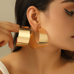 Gold Open Hoop Earrings