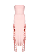 Lisa Strapless Ruffle Dress in Pink