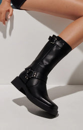 Therapy Edge Black Biker Boots