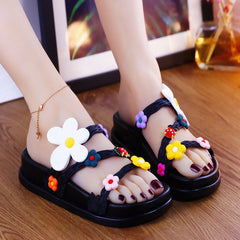 Ladybugs & Flower Decor Sandals