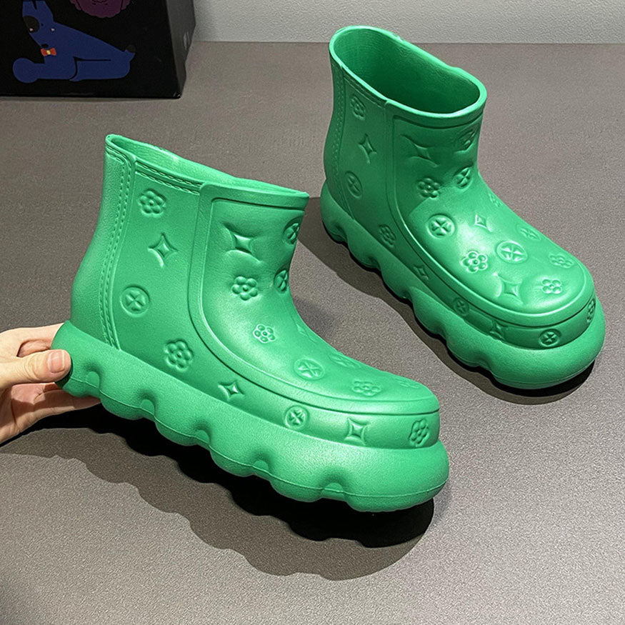 Cute Embossing Rain Boots