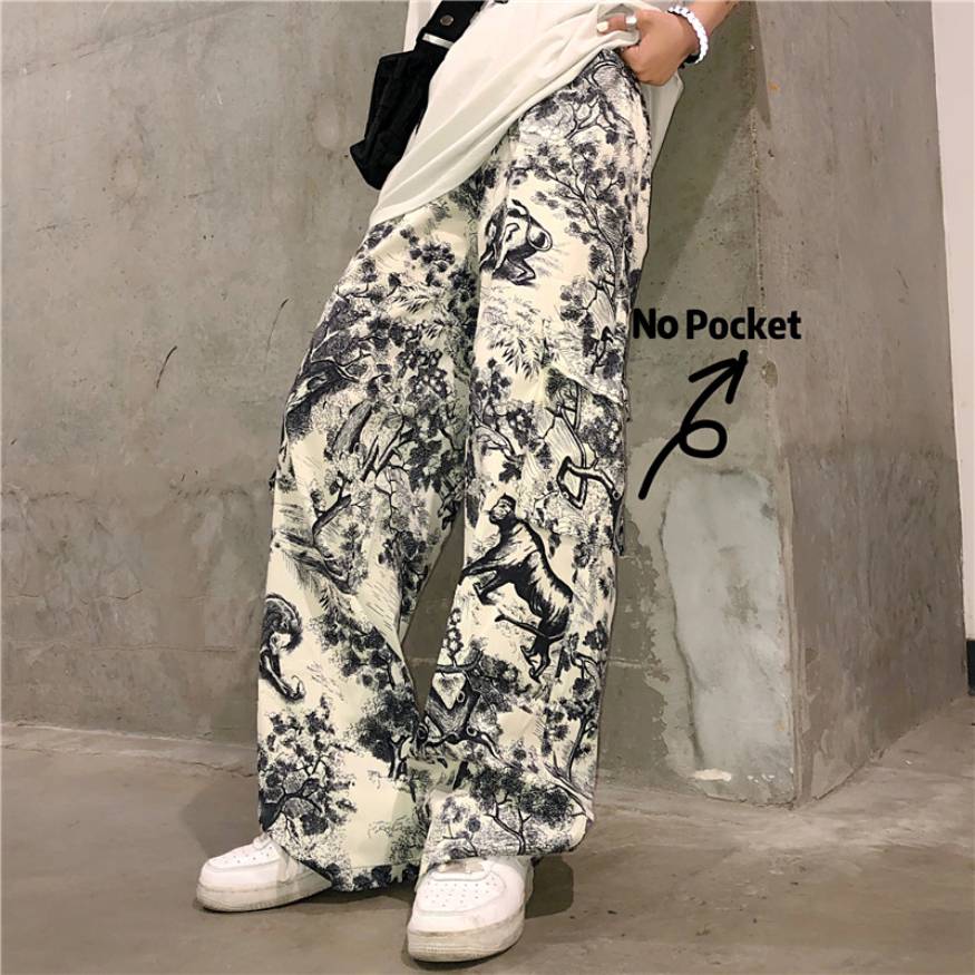 Ink Painting Drawstring Pants