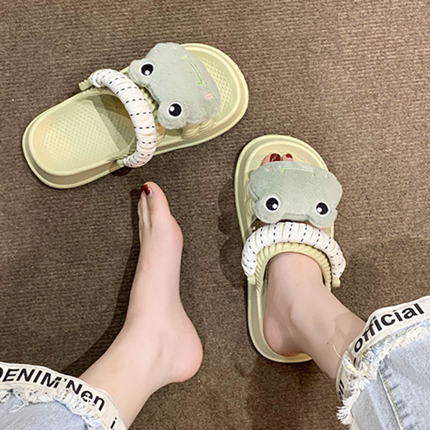 Two Strap Cartoon Doll Decor Sandals