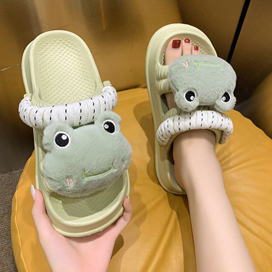 Two Strap Cartoon Doll Decor Sandals