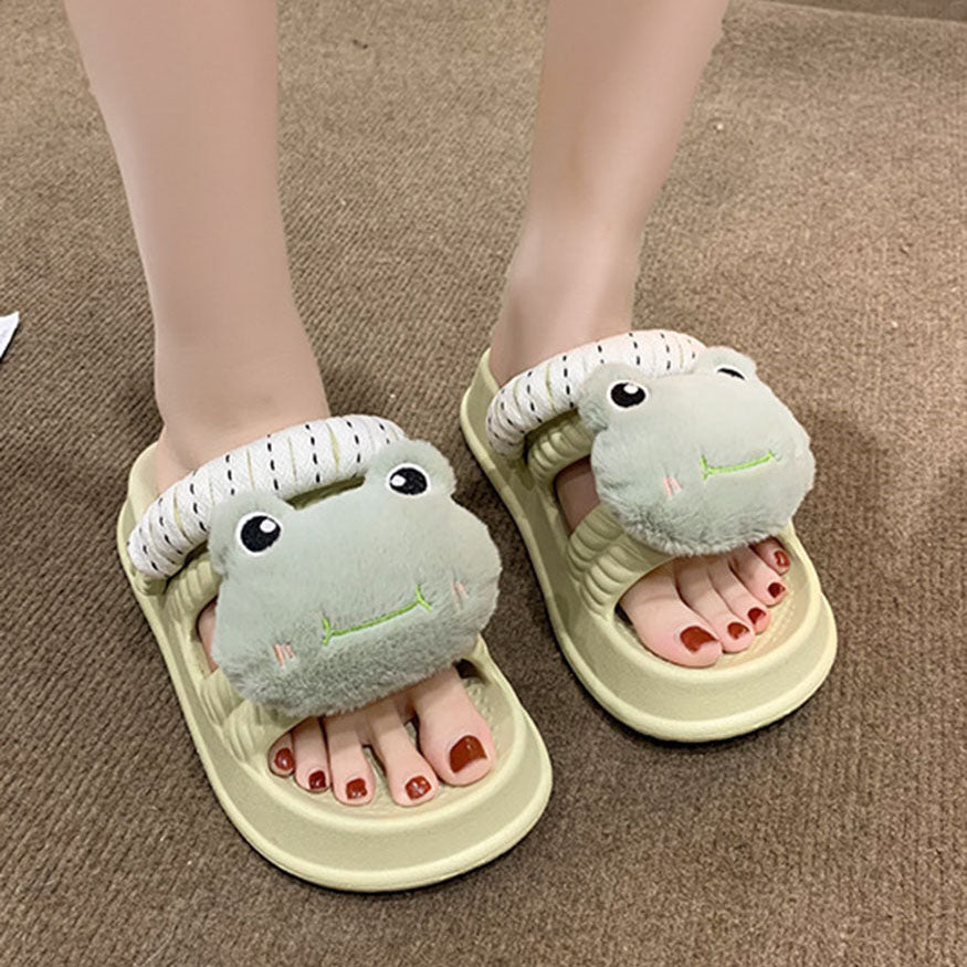 Two Strap Cartoon Doll Decor Sandals