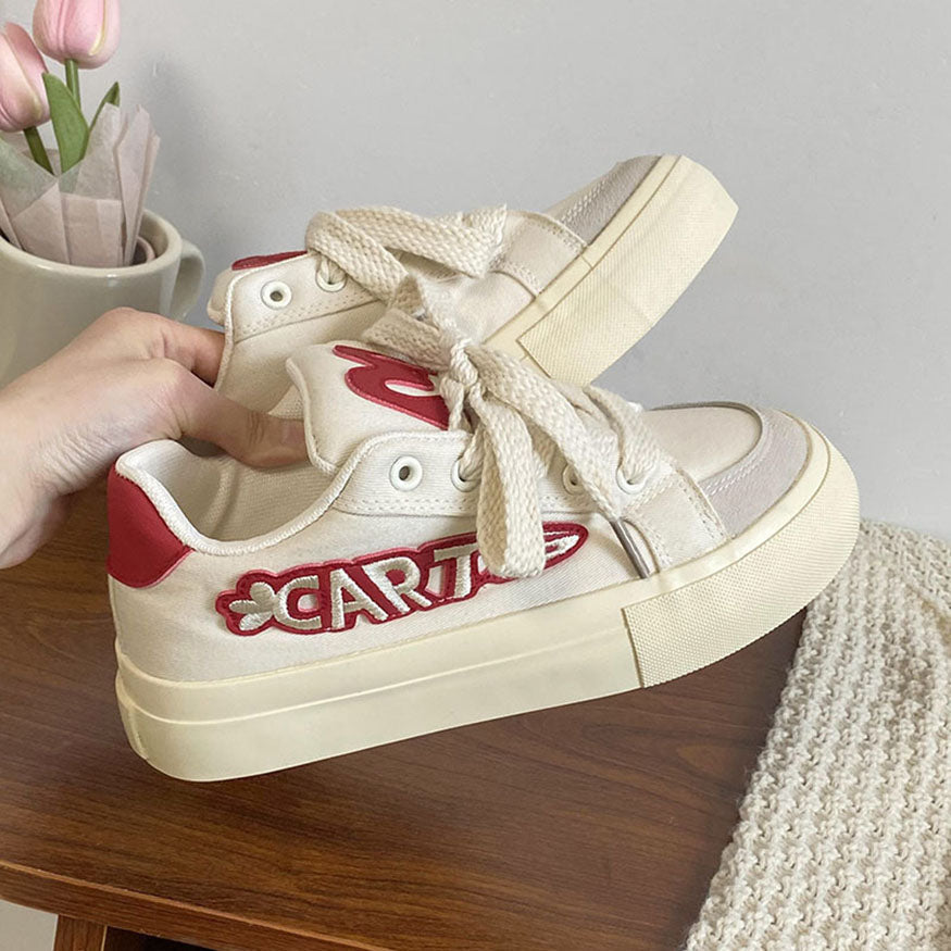 Cute letter Patch  Skate Shoes