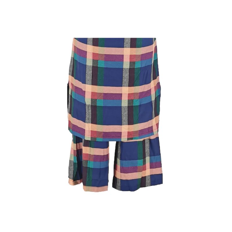 Plaid Shirts Wide Leg Pant Set