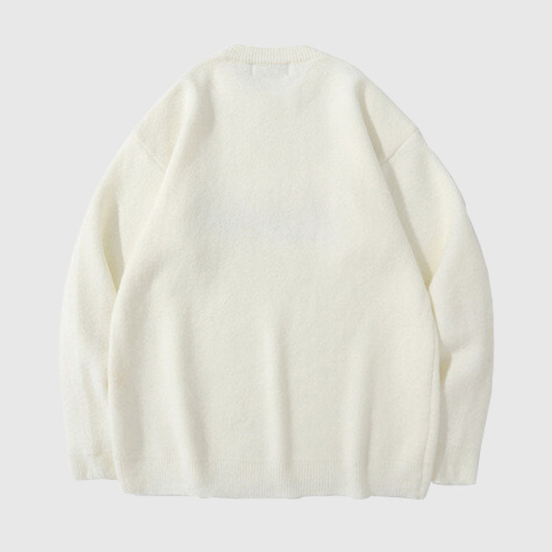 Letter Printed Design Pullover