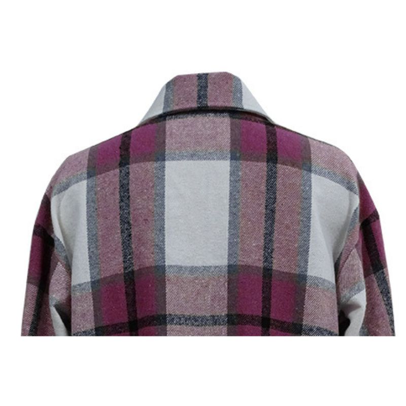 Woolen Plaid Long Shirts