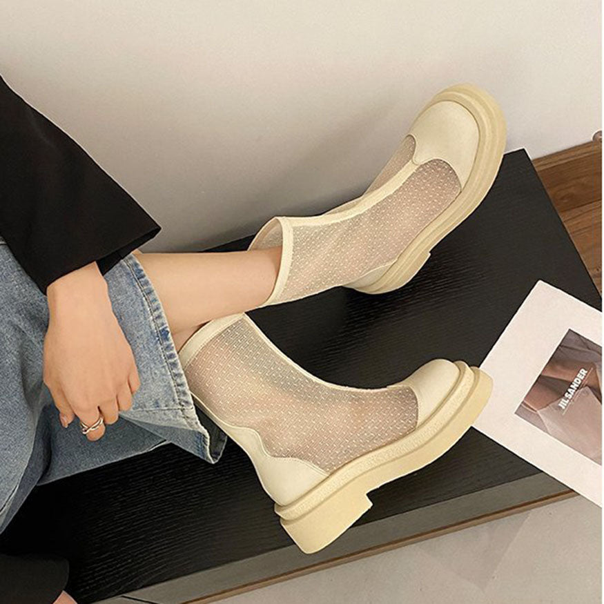 Mesh Patchwork Breathable Back Zip Summer Boots