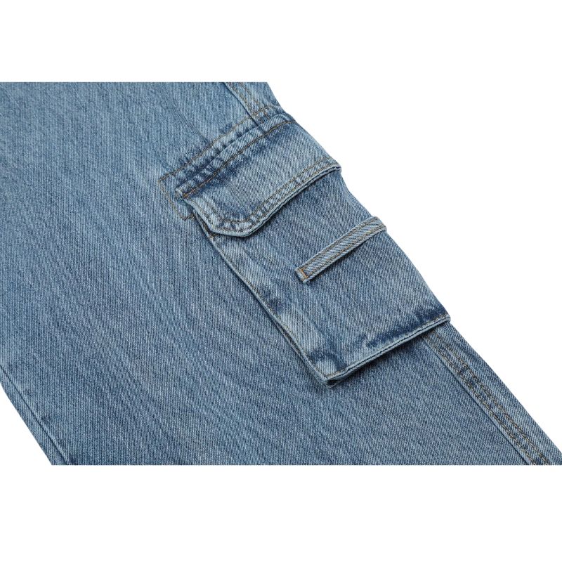 Vintage Straight Leg Patch Pocket Jeans