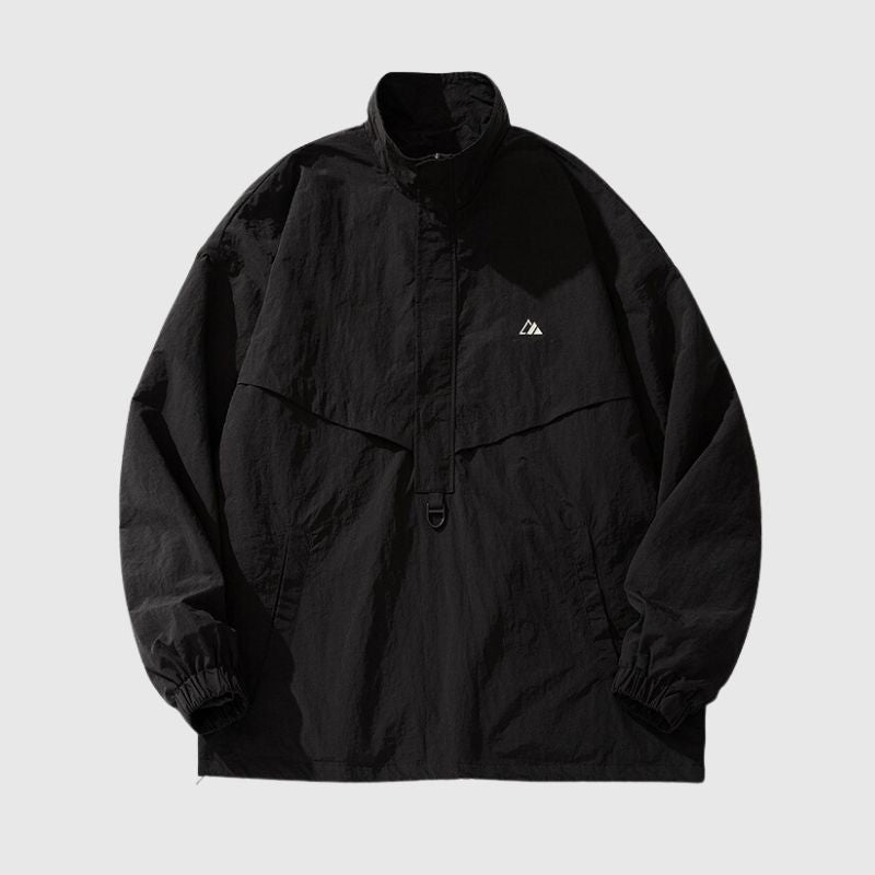 Waterproof Textured Half-Zip Tactical Coat