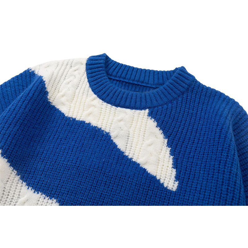 Irregular Color-blocked Design Pullover