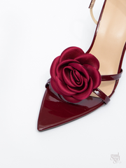 Nour Slingback Heels with Satin Rose
