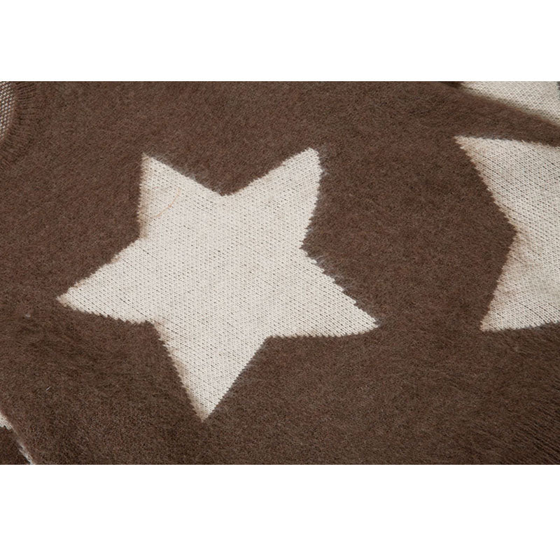 Hollow Out Star Design Pullover