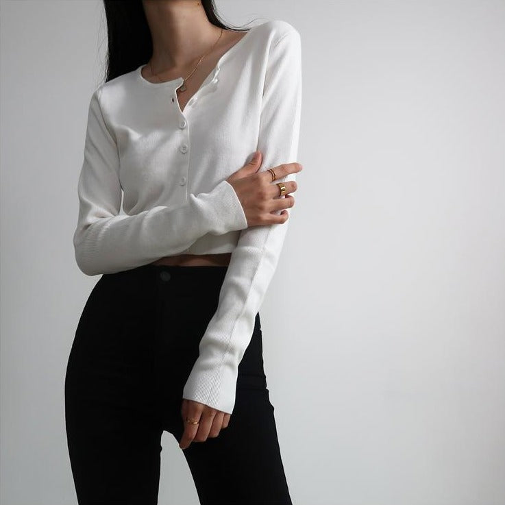 Athena Knit Top // White