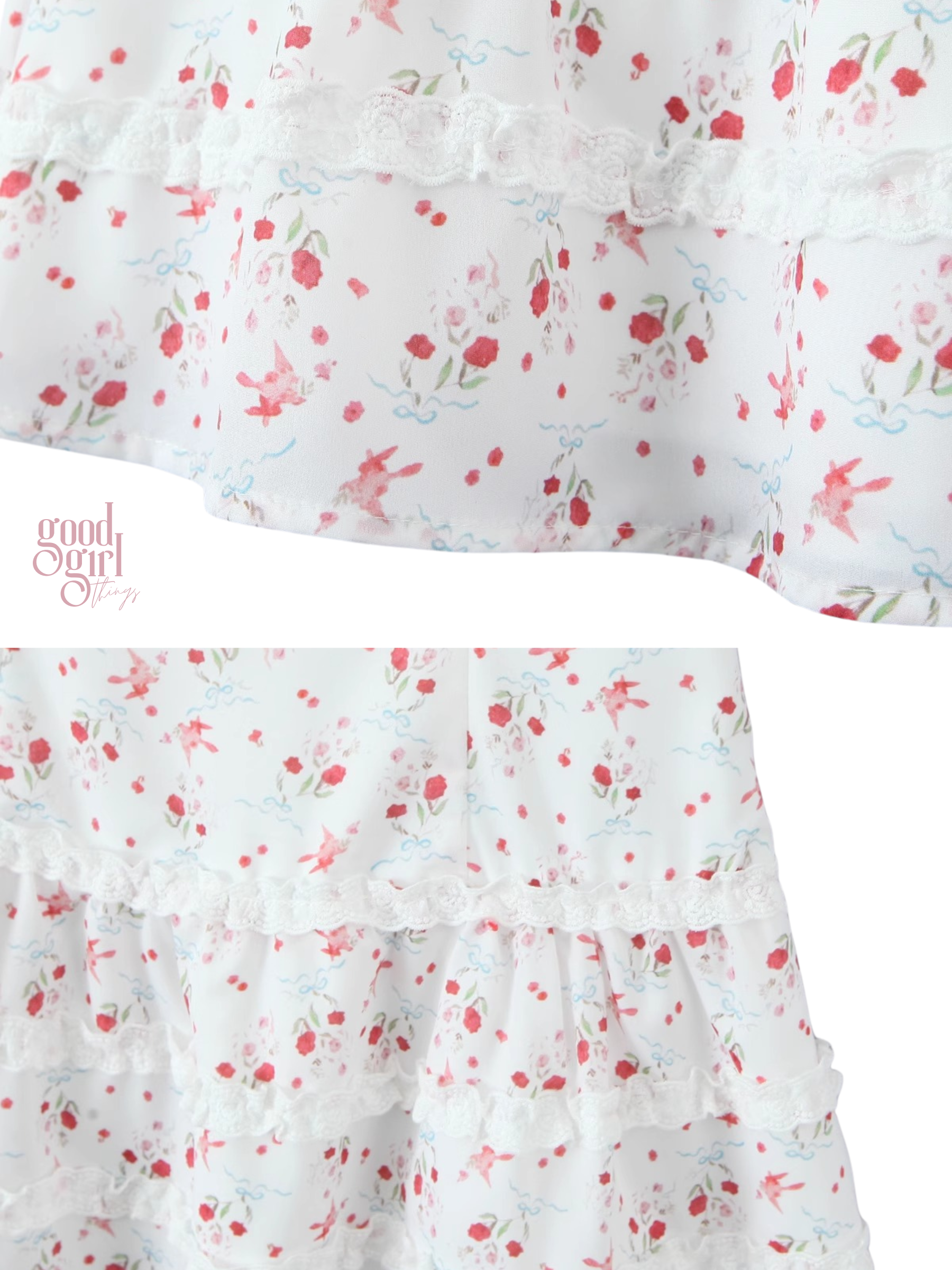 Navia Ruffle Lace Mini Dress