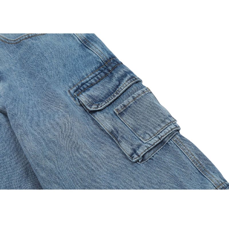 Vintage Straight Leg Patch Pocket Jeans