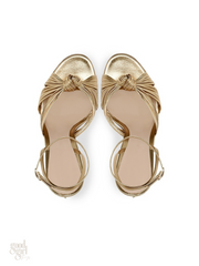 Sirena Golden Strappy Heels