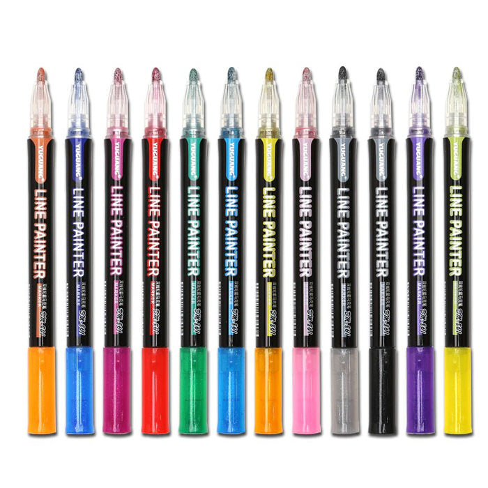 12 Colors Outline Marker