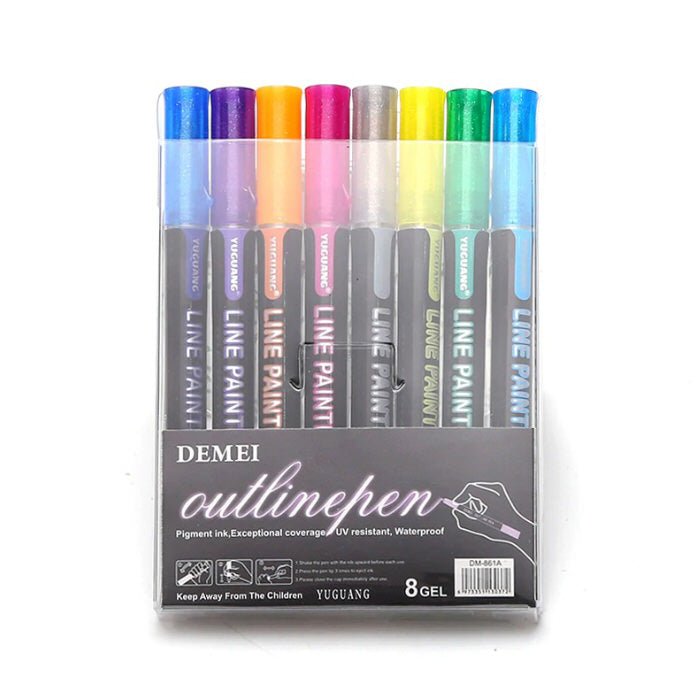 12 Colors Outline Marker