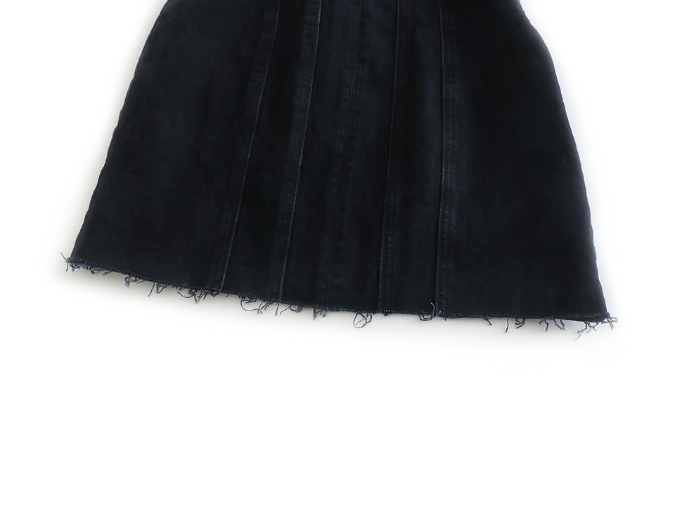 Black Denim Strapless Tube Dress