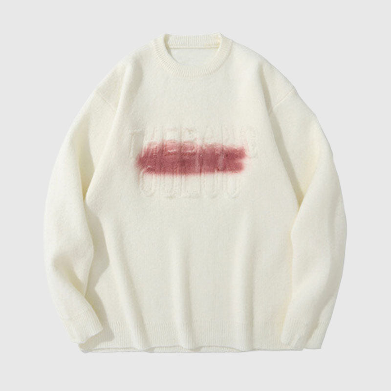 Letter Printed Design Pullover