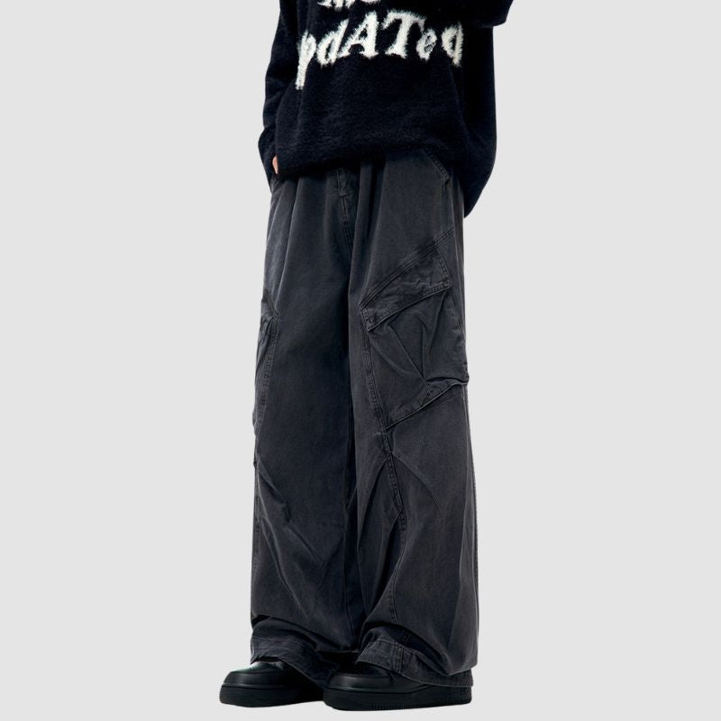 Vintage Solid Cargo Pants