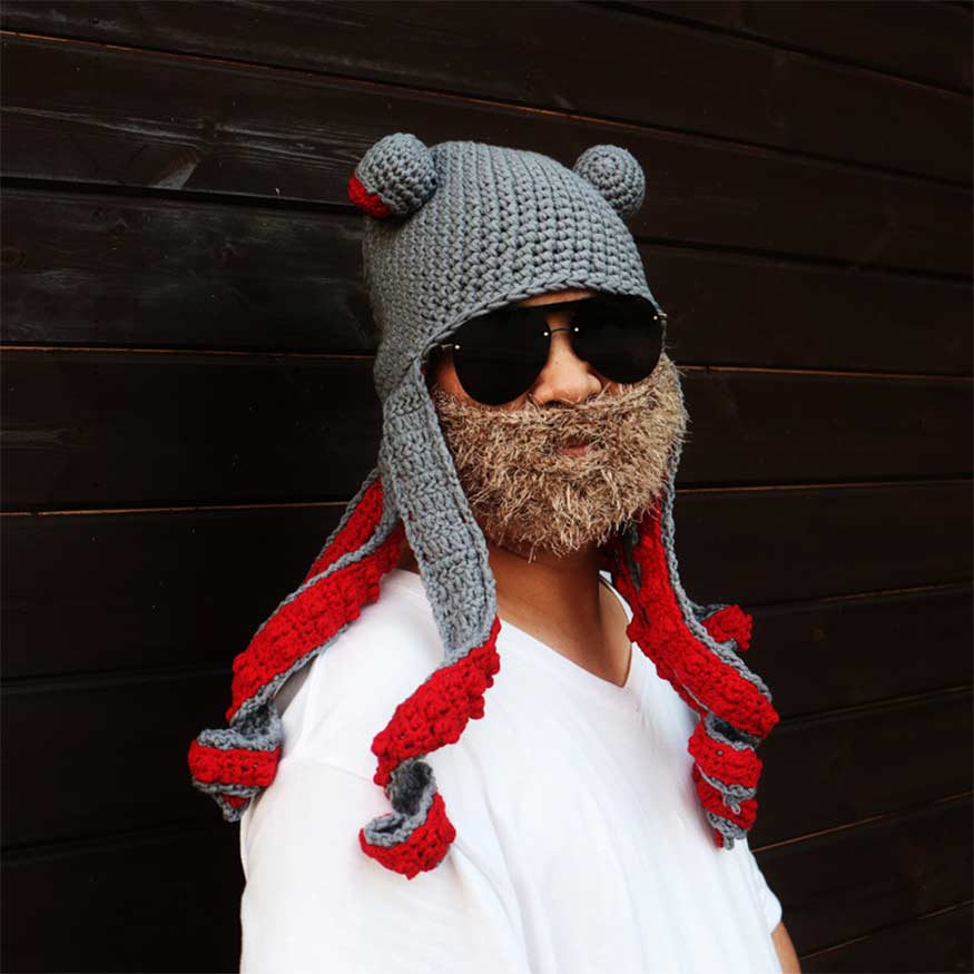 Octopus Head Knit Beanie