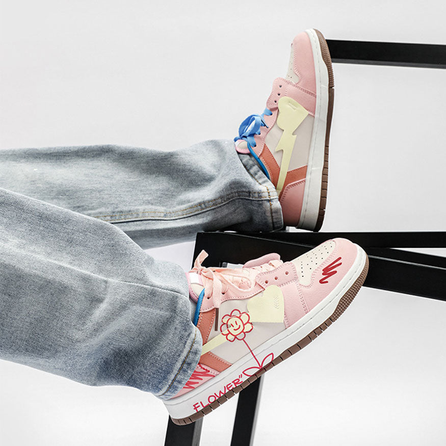 Whimsical Patchwork Sneaker