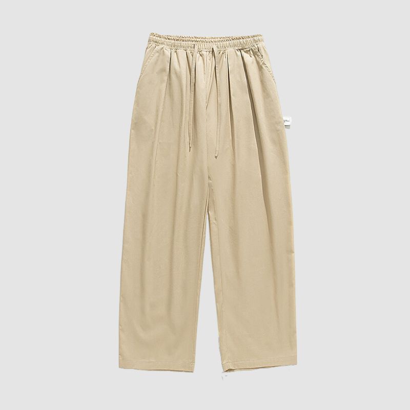 Outdoor Pleated Design Straight Leg Cargo Pants