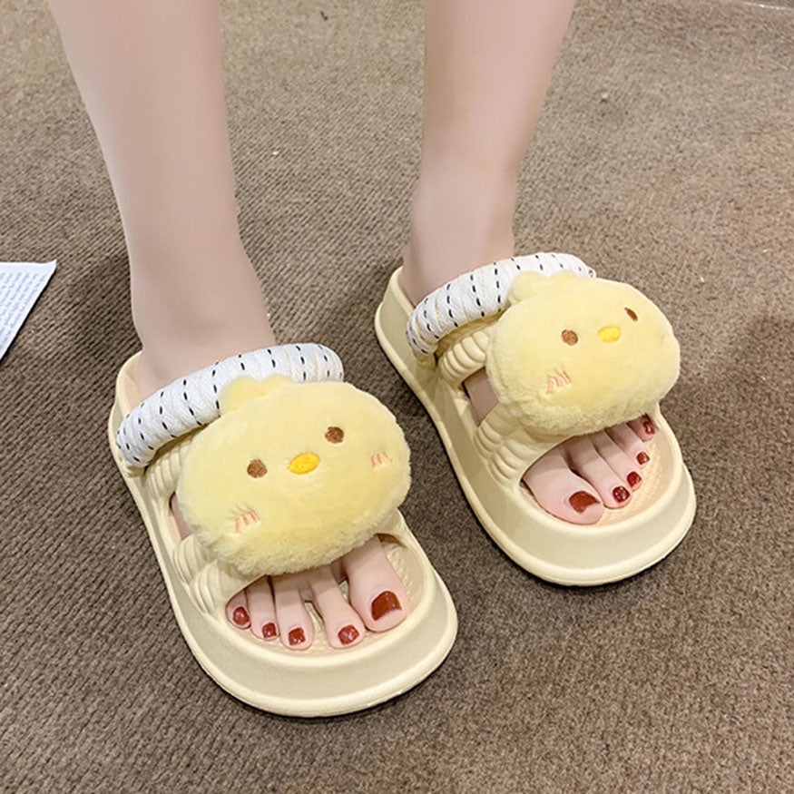 Two Strap Cartoon Doll Decor Sandals