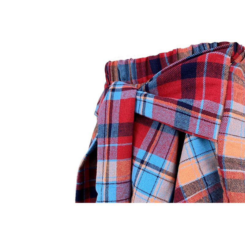 Irregular Plaid Shirt Skirts