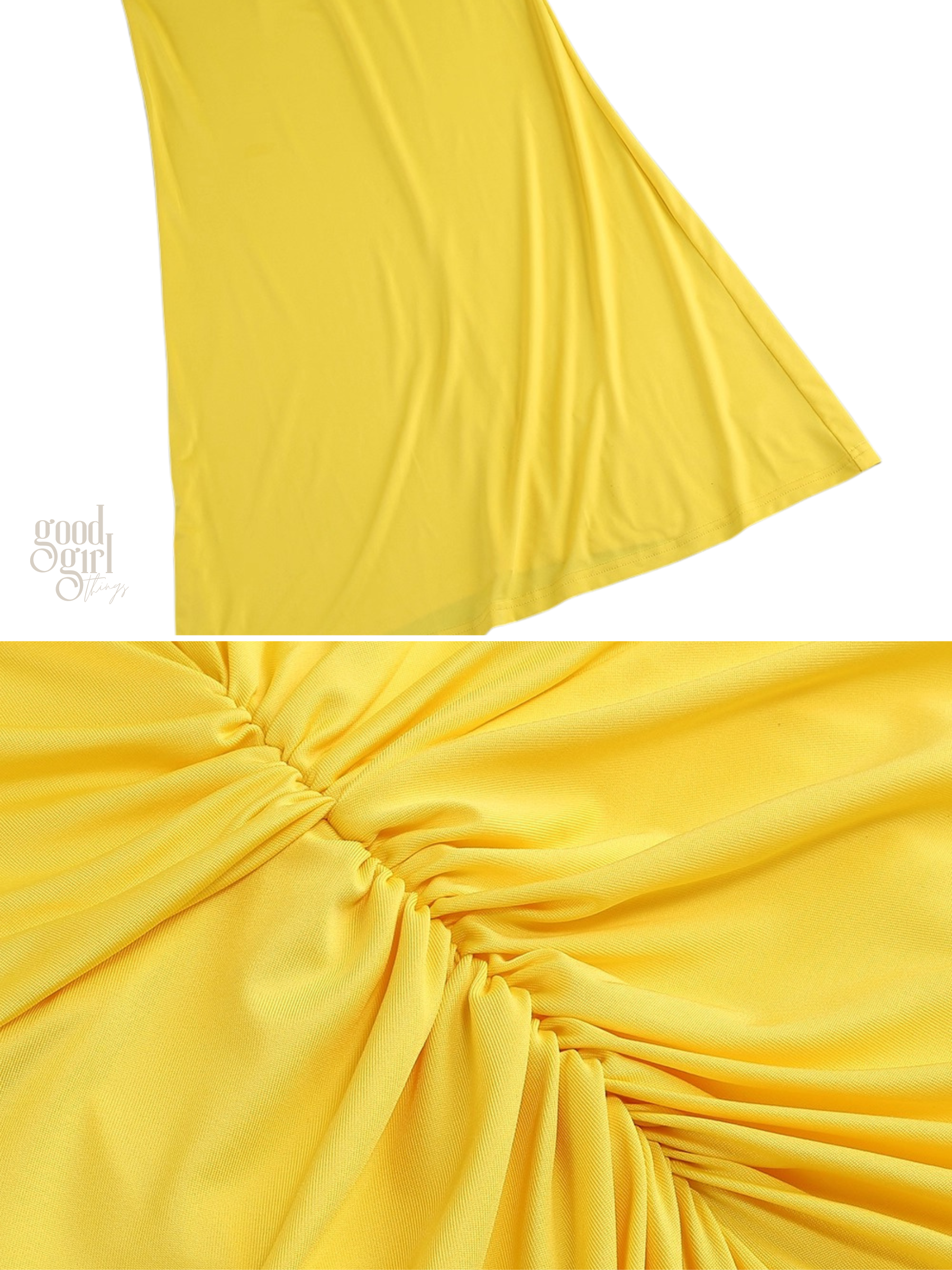 Mya Long Sleeve Ruched Maxi Gown