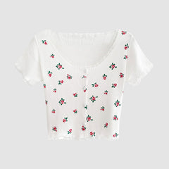 Floral Print Crop Top