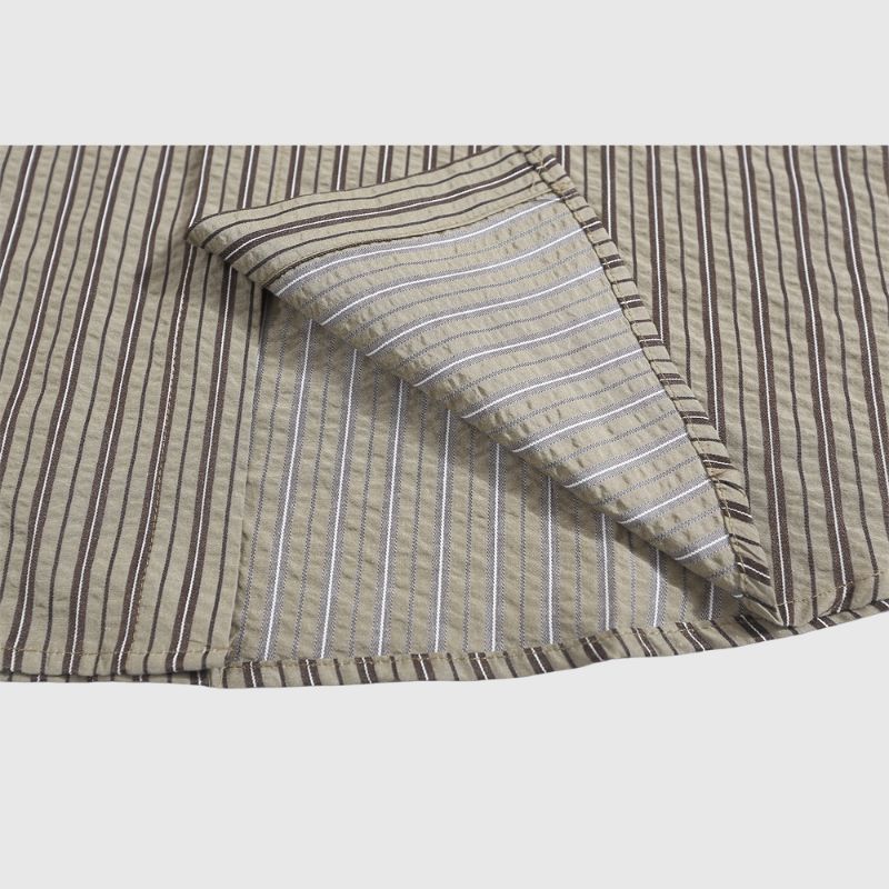 Tie Decor Stripe Shirts