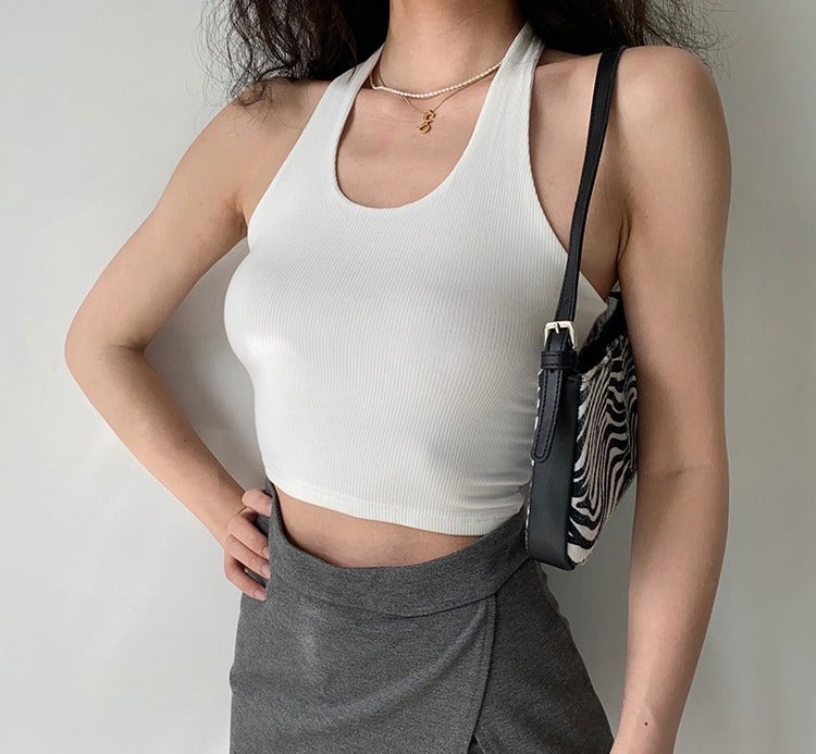 Basics Ribbed Halter Tank