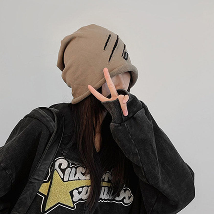 Patchwork Distressed Beanie