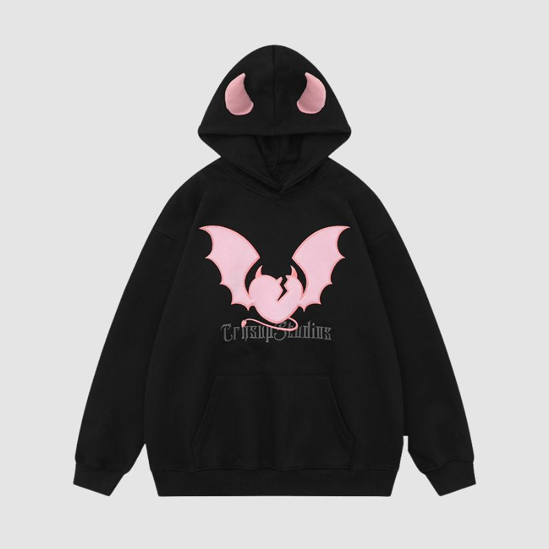 Vintage Heartful Devil Hoodies