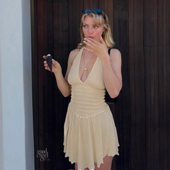 Reya Halter Backless Mini Dress