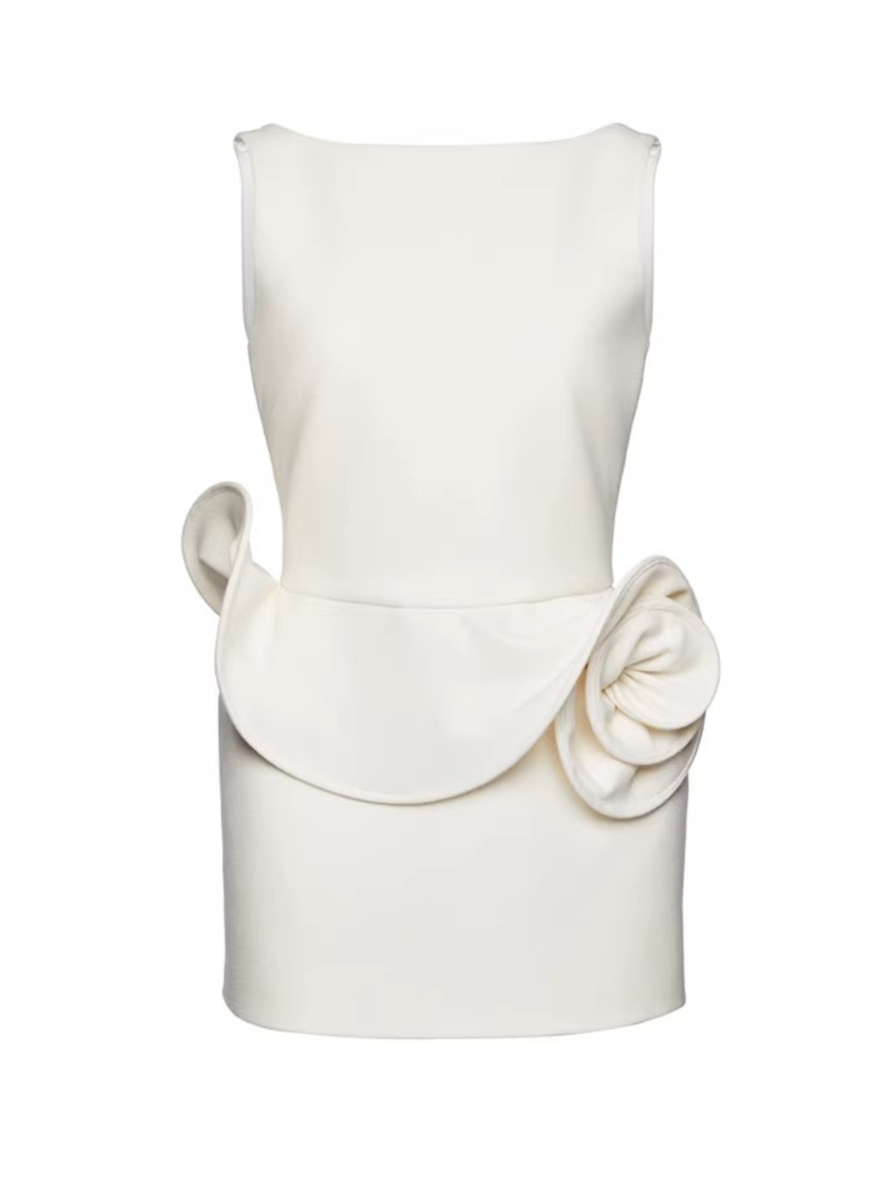 June Sculptural Backless Mini Dress