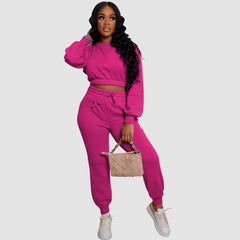 Crew Neck Sweatshirt & Drawstring Pant Set