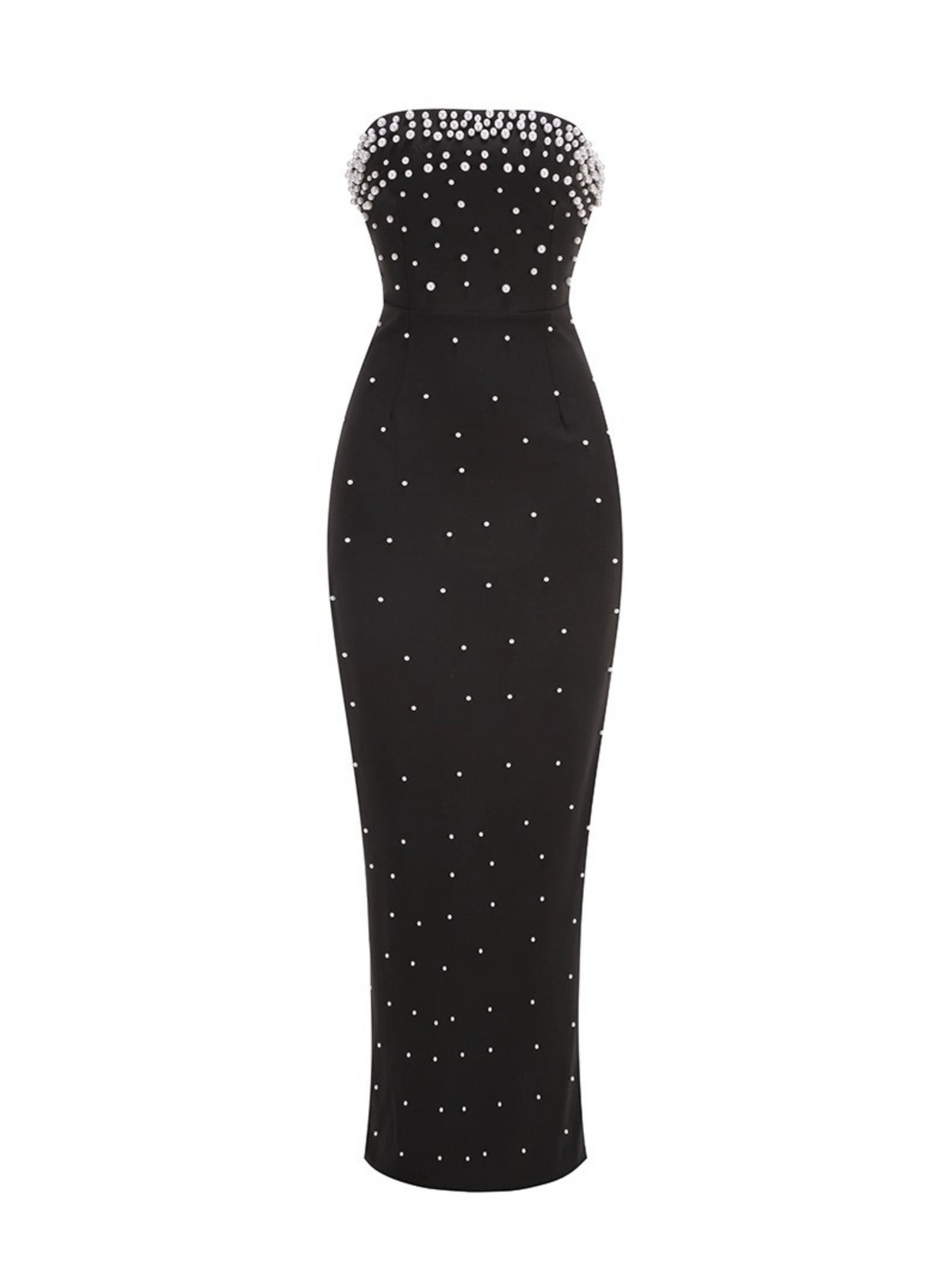 Zelie Pearl Embellished Strapless Maxi Dress