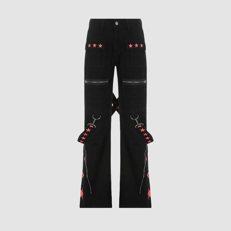 Y2K Star Print Jeans