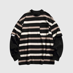 Layered Striped Cityboy Sweatshirt