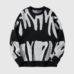 Irregular Color Contrast Design Pullover