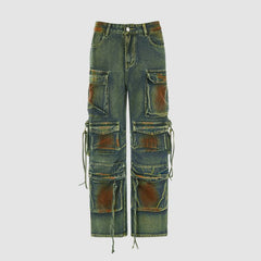 Dirty Fit Sfumato Design Denim Cargo Pants