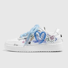 Heart Graffiti Sneakers