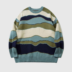 Japanese Vintage Striped Couple's Sweater